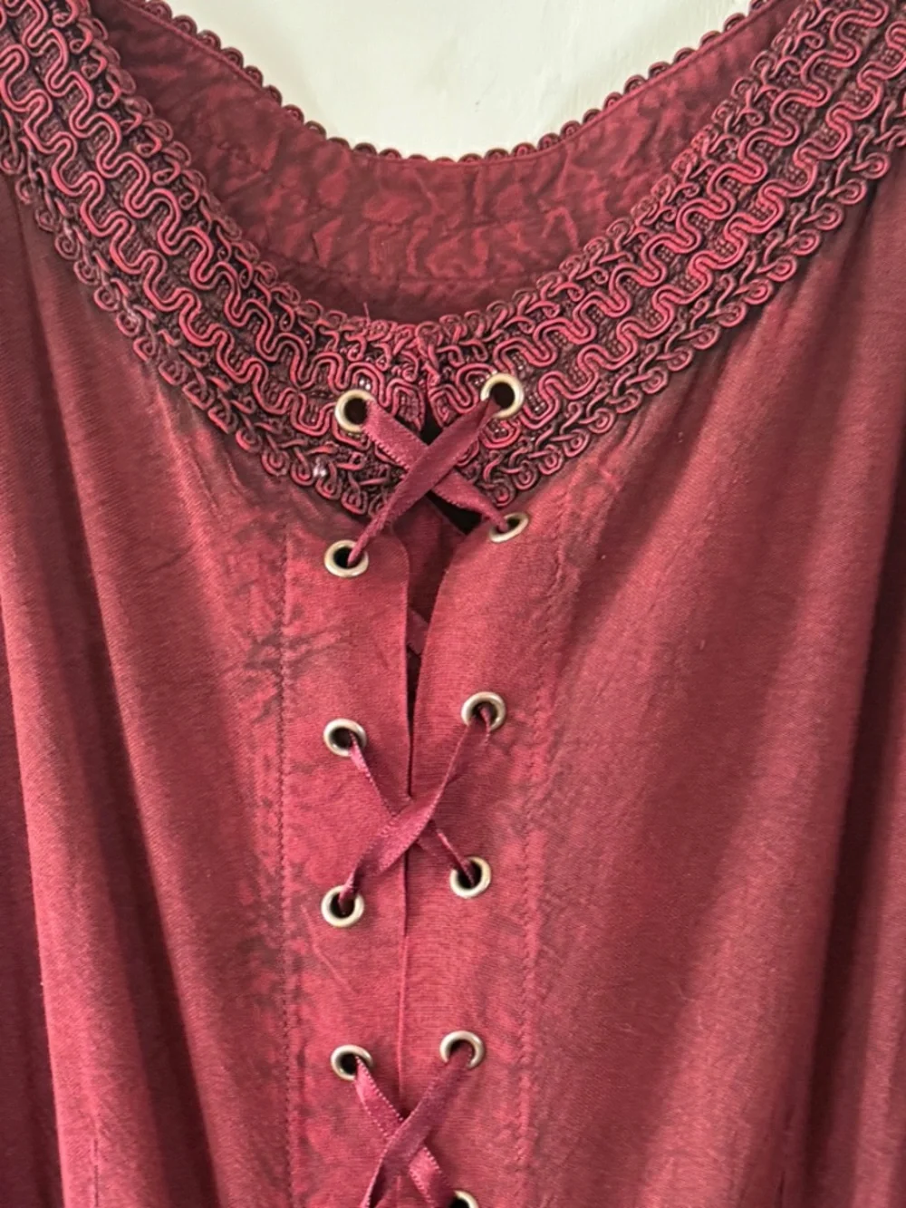 Holy Clothing Renaissance Fair Dress XL/1X (14-16) Burgundy NWT - Picture 8 of 9